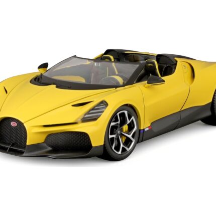 Bburago Bugatti W16 Mistral метален модел 1:18, жолт – слика 2