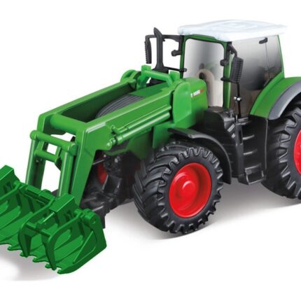 Bburago Farm метален трактор со преден утоварувач 10 cm, асортиман – слика 2