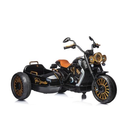 Chipolino Моторцикл на акумулатор со приколка Duo Tron, 12 V, црн – слика 2