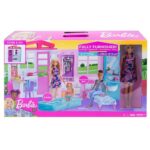 Barbie Преносна куќа за кукли со кукла, на еден кат – слика 2