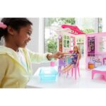 Barbie Преносна куќа за кукли со кукла, на еден кат – слика 4