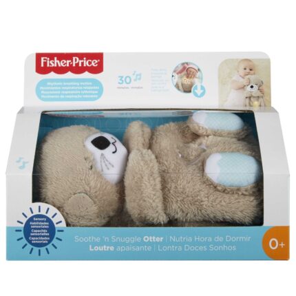 Fisher Price Плишана смирувачка видра Soothe 'n Snuggle, сива – слика 2