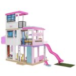Barbie Куќа за кукли Dreamhouse со лифт, 3 ката и 75+ додатоци