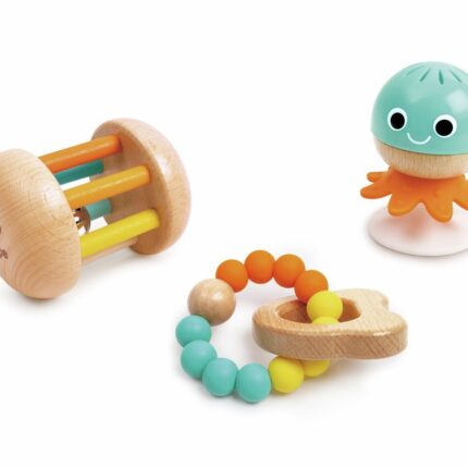 Hape Сет тропалки и гризалка за бебе Baby to Toddler Sensory, 3 дела