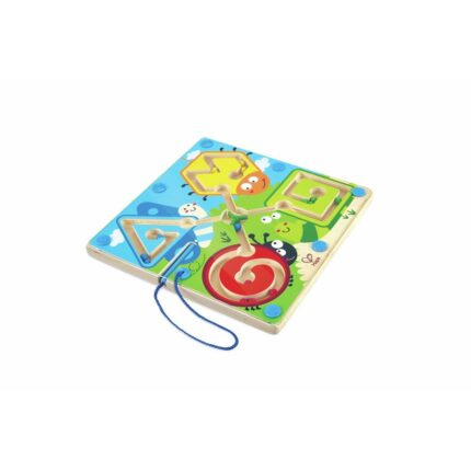 Hape Дрвена магнетна табла-лавиринт Best Bugs со бубачки – слика 2