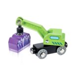 Hape Дрвен сет со пруга Dino Railway Adventure, 61 дел – слика 4