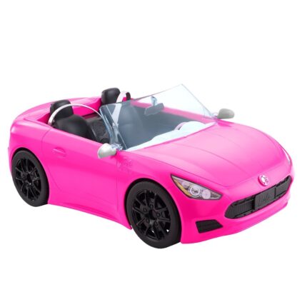 Barbie Спортски кабриолет за кукли, розов, собира 2 кукли
