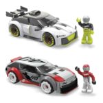 Hot Wheels MEGA Тркачки автомобил за склопување со фигура, асортиман – слика 5