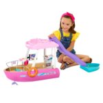 Barbie Брод за кукли Dream Boat со базен и лизгалка, без кукла – слика 4