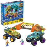 Hot Wheels MEGA Сет за градење Monster Trucks Mega-Wrex Boneyard, 332 дела