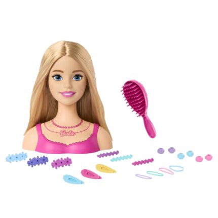 Barbie Глава за чешлање со руса коса, 20 додатоци