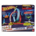 Hot Wheels Патека Neon Speeders Laser Stunt Slamway со двоен лупинг – слика 2