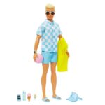 Barbie Кукла Ken на плажа, со костим за капење и додатоци