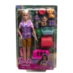 Barbie Кукла спасувачка на животни, со тигарче и мајмунче – слика 2