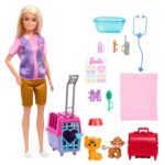 Barbie Кукла спасувачка на животни, со тигарче и мајмунче – слика 3