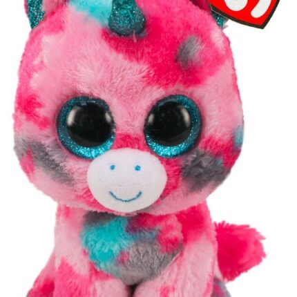Ty Beanie Boos плишан розово-тиркизен еднорог Gumball, 15 cm