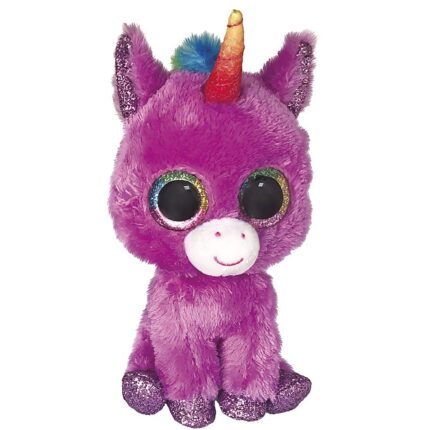 Ty Beanie Boos плишан виолетов еднорог Rosette, 15 cm