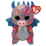 Ty Beanie Boos плишан шарен змеј Flint со крилца, 15 cm