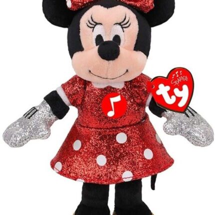 Ty Disney плишана Мини Маус со звук и сјаен фустан, 20 cm