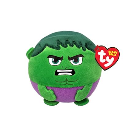 Ty Beanie Balls Marvel тркалезна плишана играчка Хулк, 9 cm