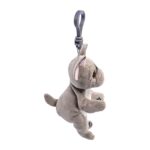 Ty Beanie Bellies плишан приврзок сиво кученце Wilfred со клипс – слика 3