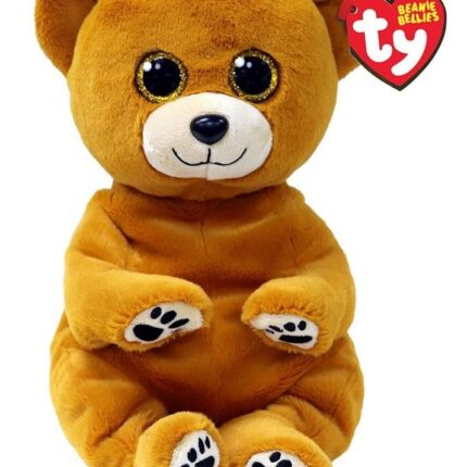 Ty Beanie Bellies плишано кафеаво мече Duncan, 24 cm