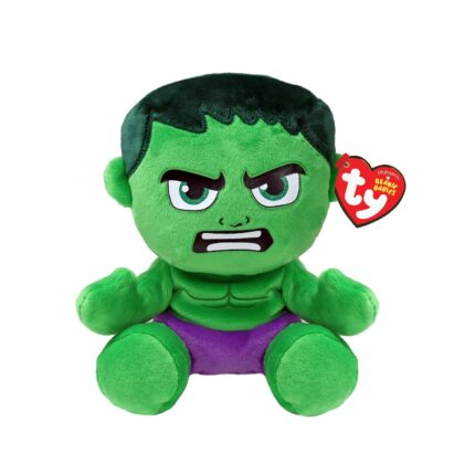 Ty Beanie Babies Marvel мек плишан Хулк, зелен, 15 cm