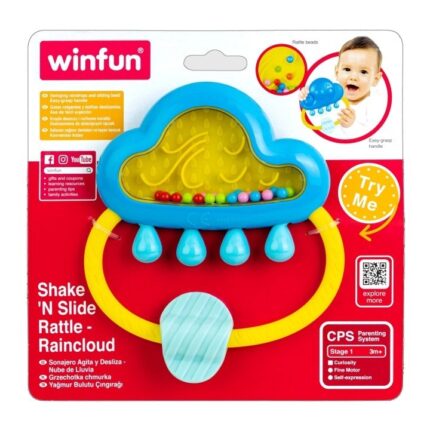Winfun Тропалка облаче Shake 'N Slide Rattle, сина и жолта – слика 2