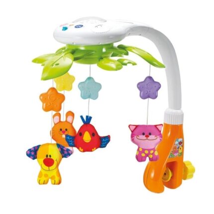 Winfun Музичка вртелешка за креветче Dream Pets, со проектор и 4 животинчиња