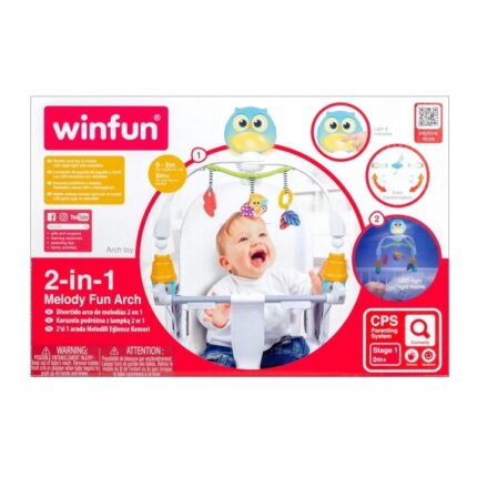 Winfun Музички лак за количка и вртелешка 2 во 1 Melody Fun Arch – слика 2