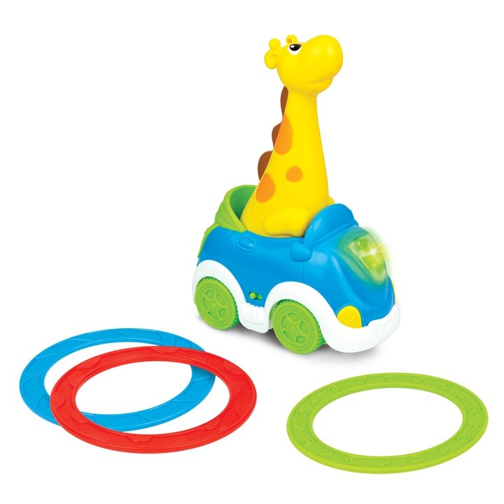 Winfun Автомобилче со жирафа Catch Me Ring Toss Giraffe, 3 прстени Winfun Автомобилче со жирафа Catch Me Ring Toss Giraffe, 3 прстени