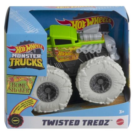 HOT WHEELS Kamion monstër me motor Monster Trucks Twisted Tredz Bone Shaker 1:43, GVK37