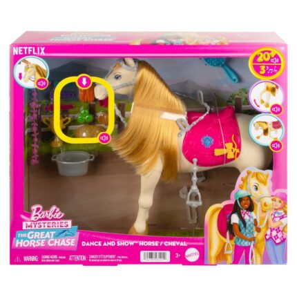 BARBIE Interactive horse Tornado The Great Horse Chase, with over 20 sounds and accessories, HXJ42