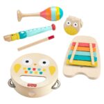 FISHER-PRICE Set muzikor prej druri Musical Gift Set, 5 instrumente, HXT90