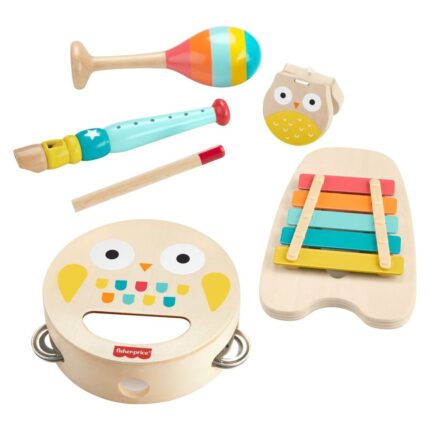FISHER-PRICE Wooden musical set Musical Gift Set, 5 instruments, HXT90