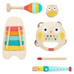 FISHER-PRICE Set muzikor prej druri Musical Gift Set, 5 instrumente, HXT90