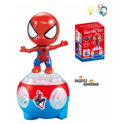 Spinning “Spider-Man” Figure Figure on a rotating base · lights and music, battery-powered · Age 3+