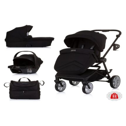 Karrocë për bebe Chipolino Linea, obsidian