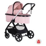 Karrocë për bebe Chipolino Marbella 3 në 1, rozë pudër