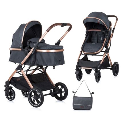 Karrocë kombinuese CHIPOLINO Zara 2 në 1, deri në 22 kg, antracit, KKZAT02201AN