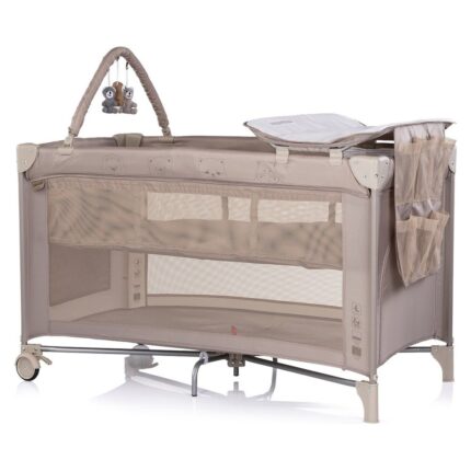 CHIPOLINO Luna 2-level foldable cot, latte, KOSILU262LA