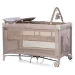 CHIPOLINO Luna 2-level foldable cot, latte, KOSILU262LA