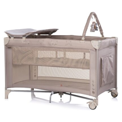 CHIPOLINO Luna 2-level foldable cot, latte, KOSILU262LA