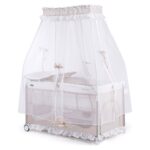 CHIPOLINO Sahara Lux 2-level mobile cot with canopy, vanilla, KOSISA211VA