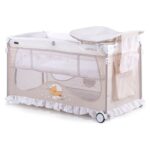 CHIPOLINO Sahara Lux 2-level mobile cot with canopy, vanilla, KOSISA211VA