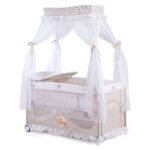 CHIPOLINO Sahara Lux 2-level mobile cot with canopy, vanilla, KOSISA211VA