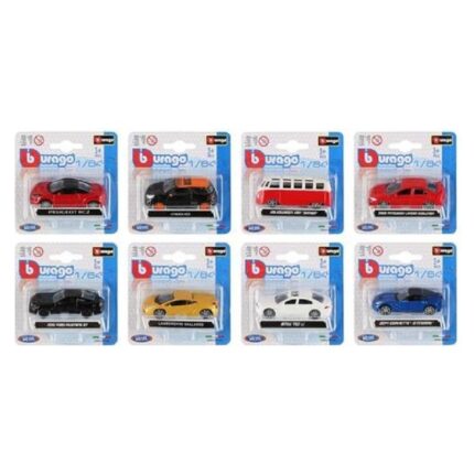 Bburago Die-cast metal car model 1:64 on blister, assortment