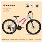 Rapid Bella 3 bicycle, 26 inch, 21 speeds, white-pink