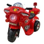 Rapid Motor për fëmijë me bateri me tri rrota, policie, i kuq