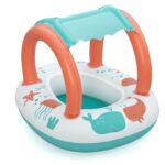 Bestway Varkë për bebe me çati Comfort Plush, 78 x 61,5 cm